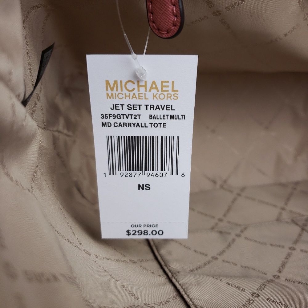 🌺NWT Michael Kors MD Carryall Tote Bag Ballet MK - Picture 8 of 8